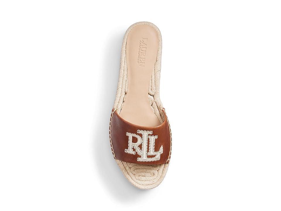 LAUREN Ralph Lauren Polly Espadrille (Deep Saddle /Cream) Women's Sandals Product Image