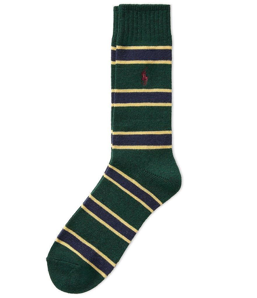 Polo Ralph Lauren Repp-Stripe Wool Blend Boot Socks Product Image