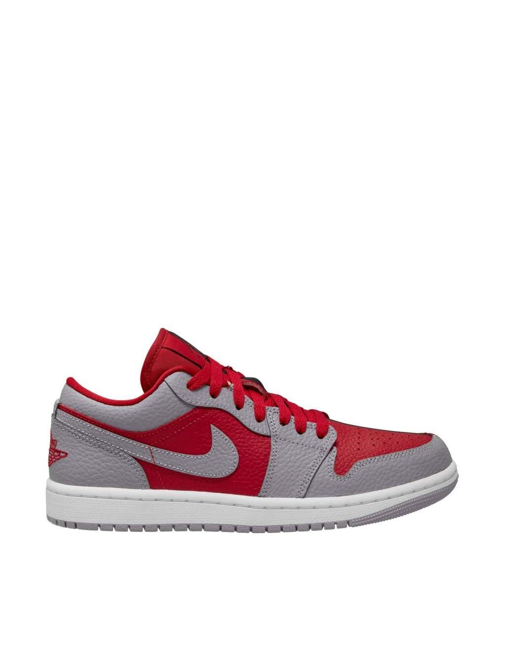 Nike Air Jordan 1 Low sneakers in red and black  Product Image