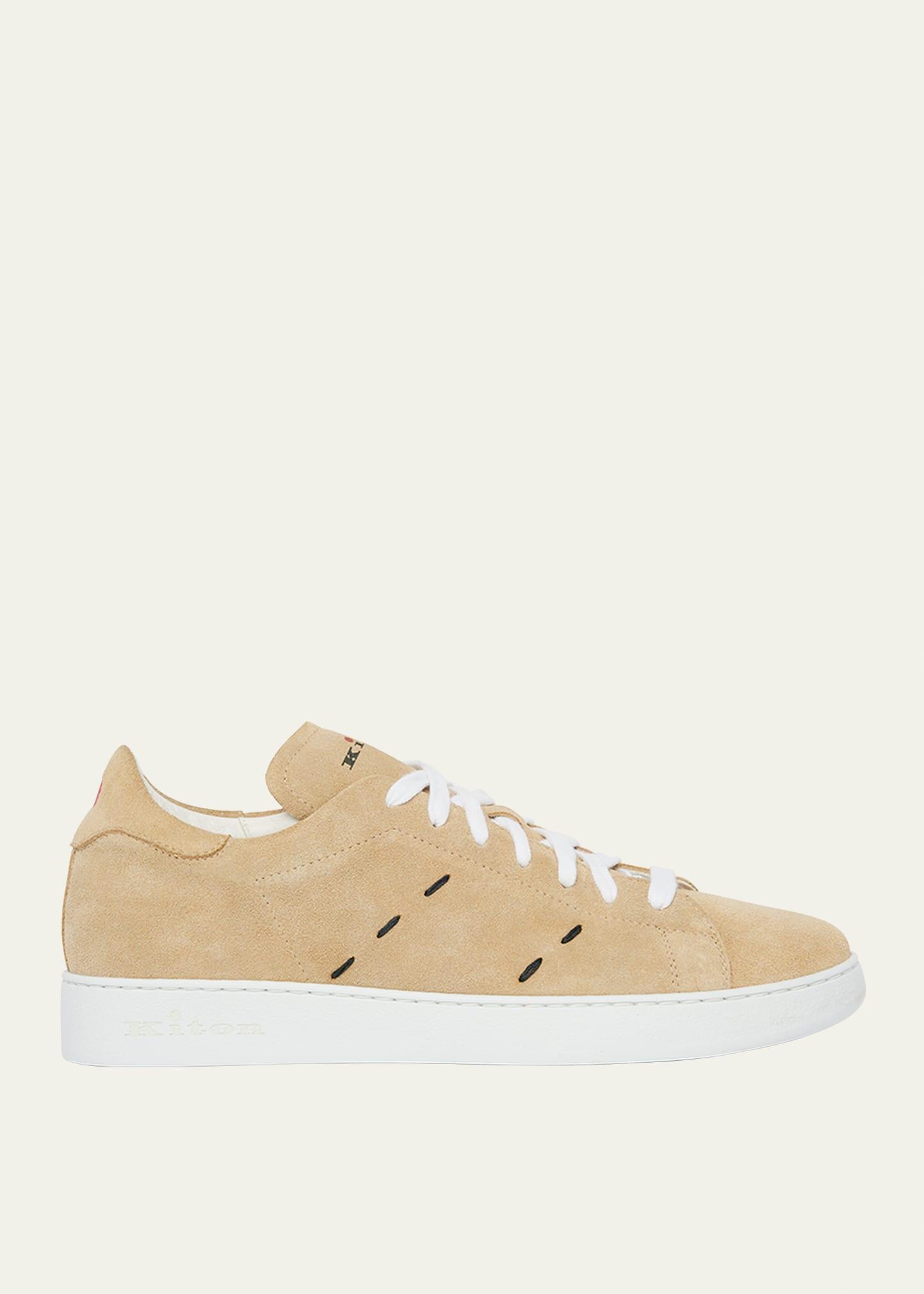 Mens Calf Suede Low-Top Sneakers Product Image