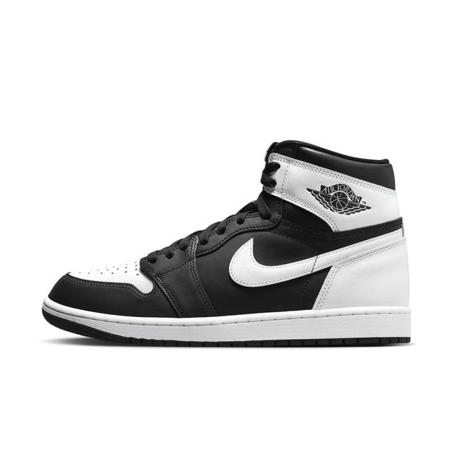 Men's Air Jordan 1 Retro High OG White" Shoes in Black Product Image