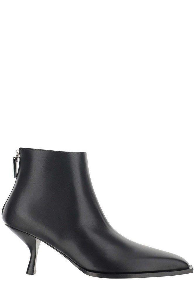 65mm Coco Leather Ankle Boots In Black Product Image