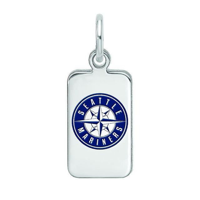 LogoArt Sterling Silver Seattle Mariners Enameled Tag Pendant, Womens Product Image