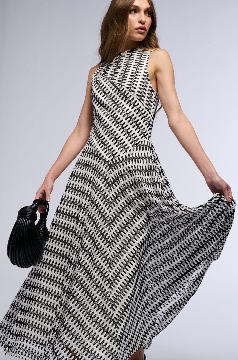 SWEET AND SOPHISTICATED CROCHET MAXI DRESS Product Image