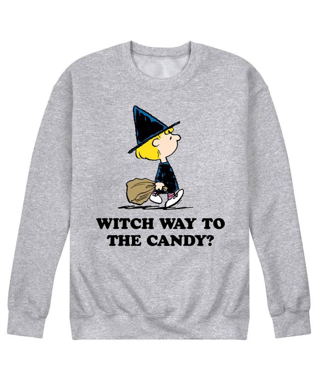 Airwaves Mens Peanuts Witch Way To Candy Fleece T-shirt Product Image