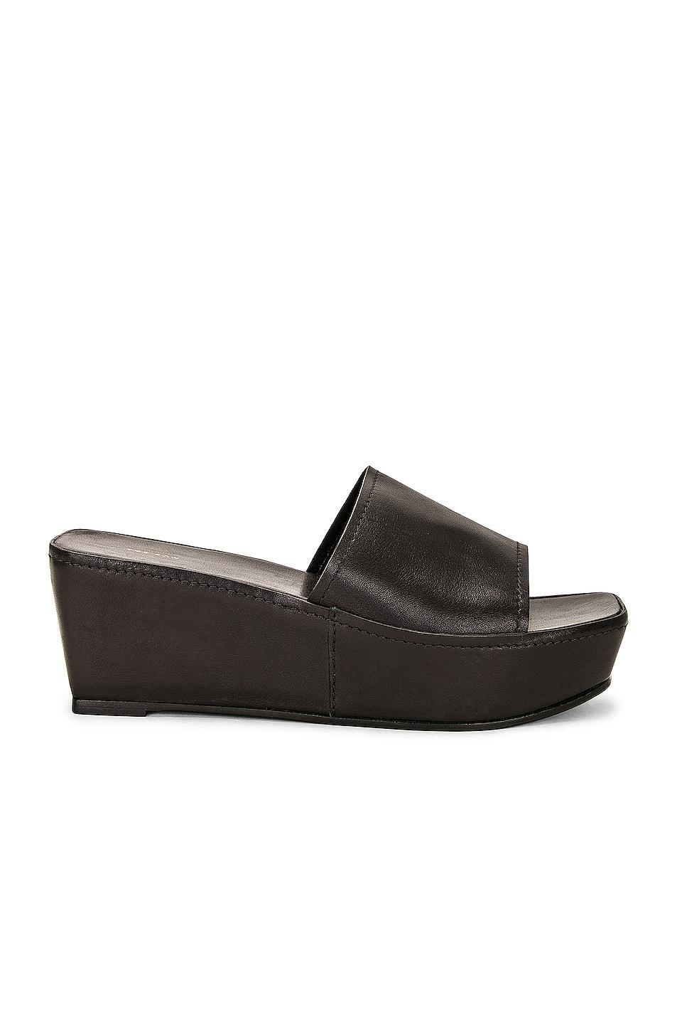 The Row Tate Slide Sandal in Black Product Image