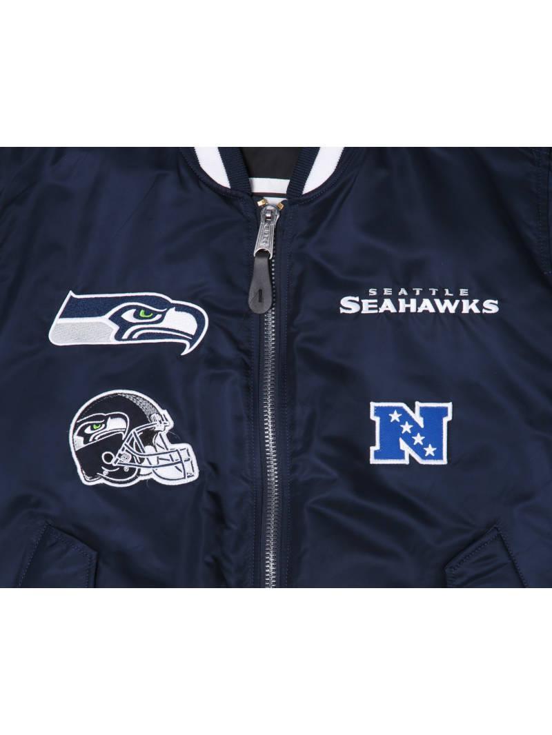 SEATTLE SEAHAWKS X ALPHA X NEW ERA MA-1 BOMBER JACKET Product Image