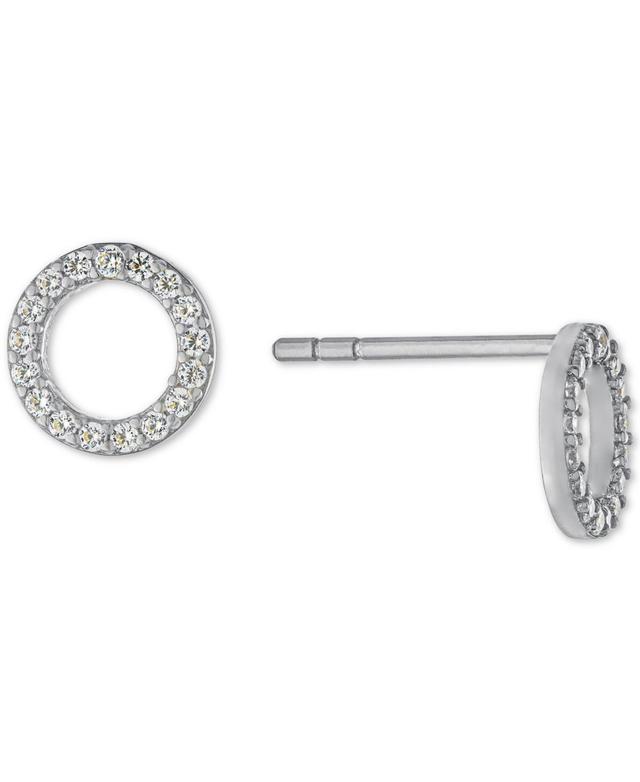 Giani Bernini Cubic Zirconia Circle Stud Earrings Created for Macys - Sterling Silver Product Image