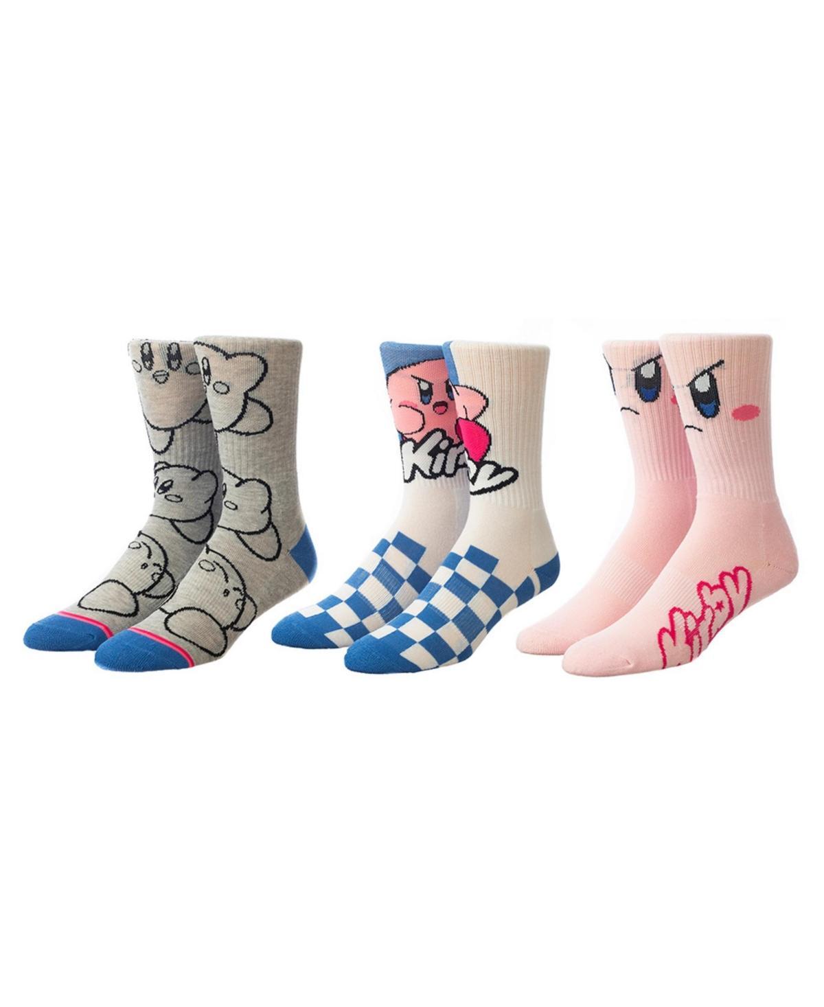 Kirby Mens Athletic Casual Crew Socks for Men 3-Pack Product Image