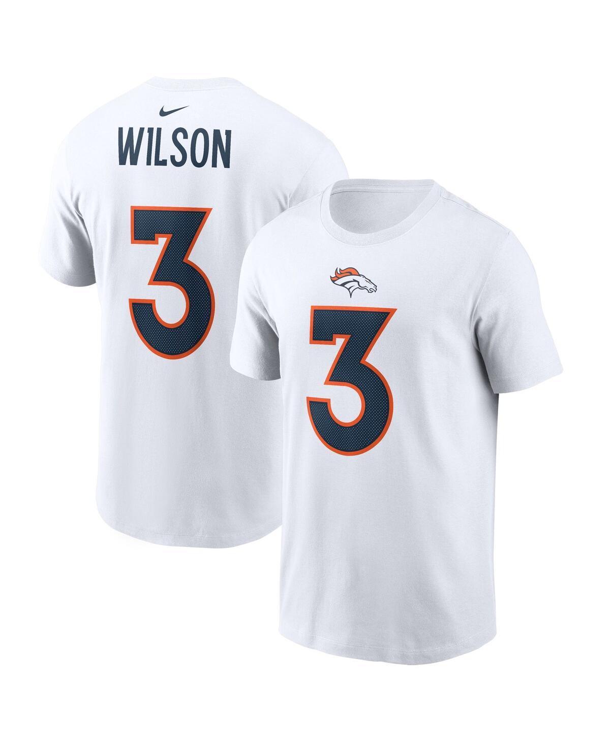 Mens Nike Russell Wilson White Denver Broncos Player Name & Number T-shirt Product Image