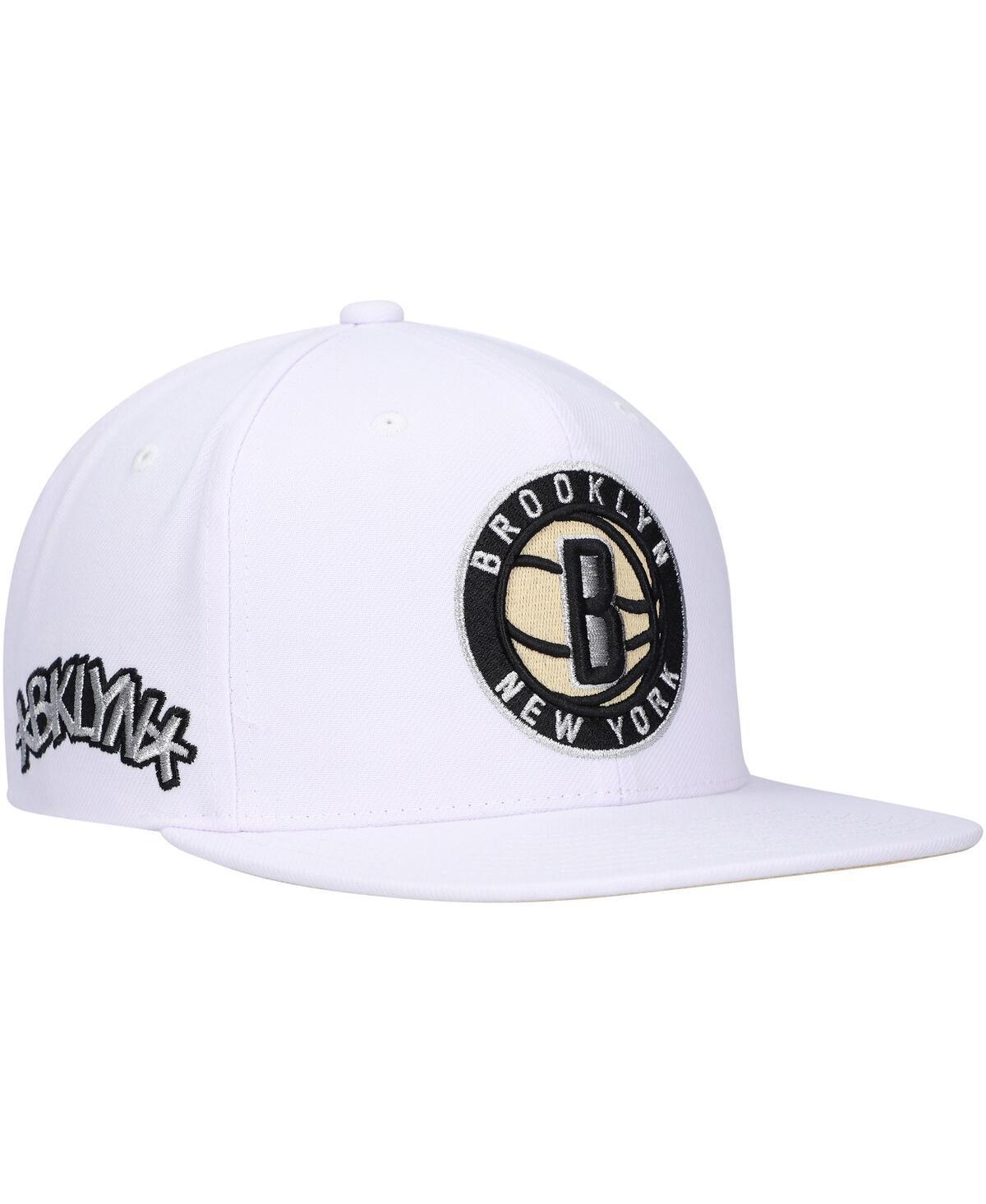 Mens Mitchell & Ness White Brooklyn Nets Hardwood Classics Soul Snapback Hat Product Image