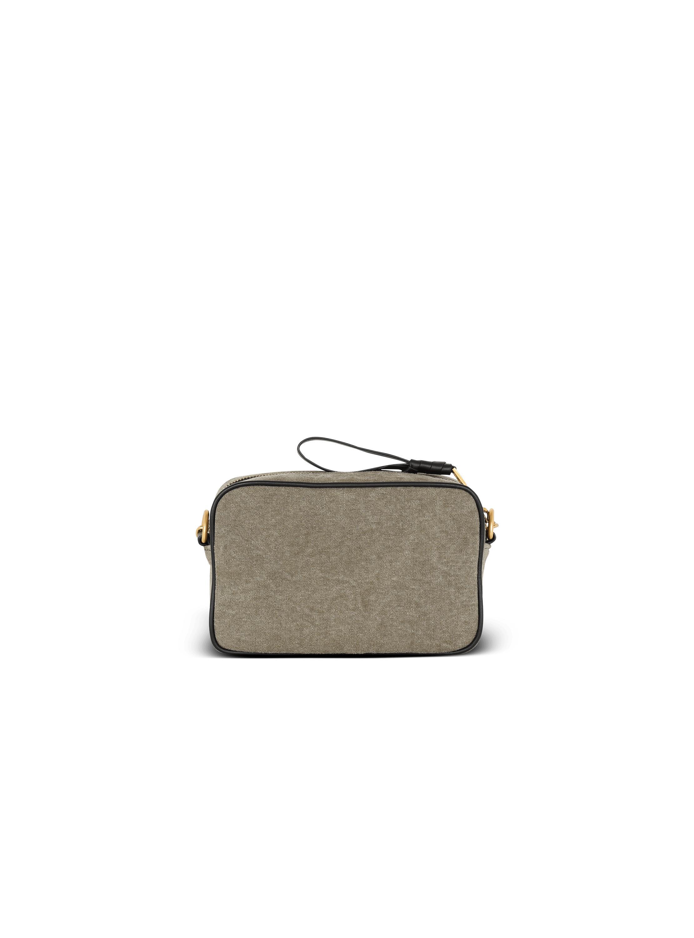 B-Army canvas and leather clutch Product Image