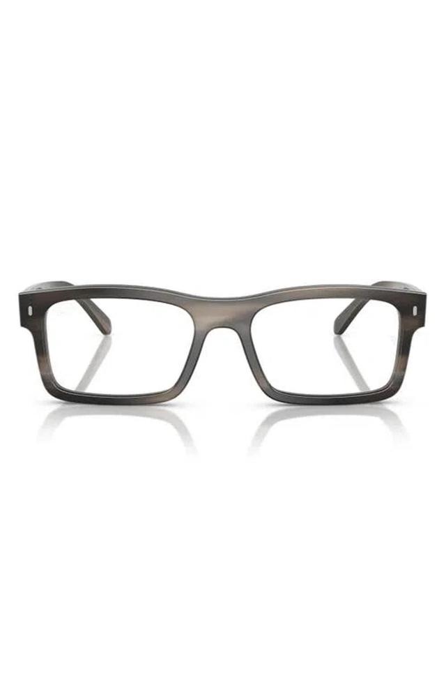 RAY BAN Ray-ban 56mm Rectangular Optical Glasses In Havana Gradient Product Image