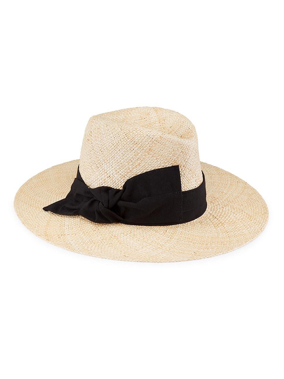 Womens Harper Straw Wide-Brim Fedora Product Image