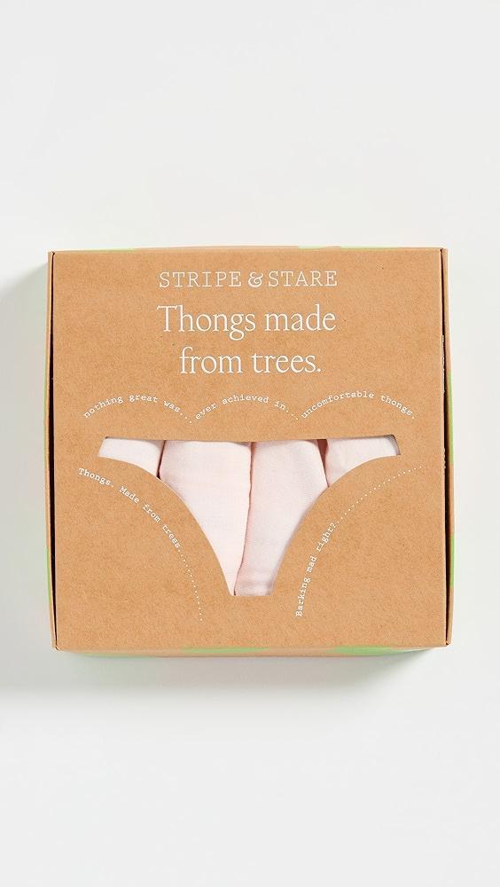 Stripe & Stare Pink-A-Boo Thong 4-Pack | Shopbop Product Image