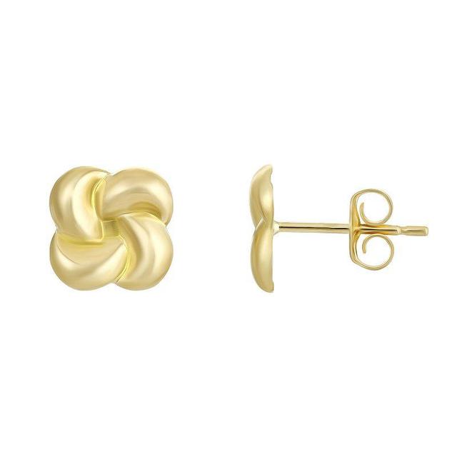 Taylor Grace 10k Gold Polished Knot Stud Earrings, Womens Product Image