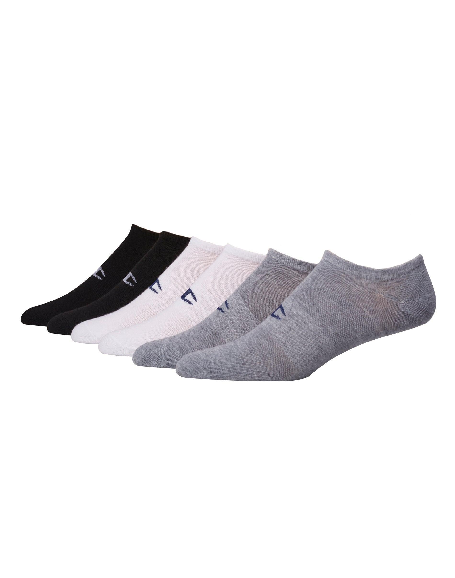 Champion Mens No-Show Socks, 6-pairs Heather Grey 6-12 Product Image