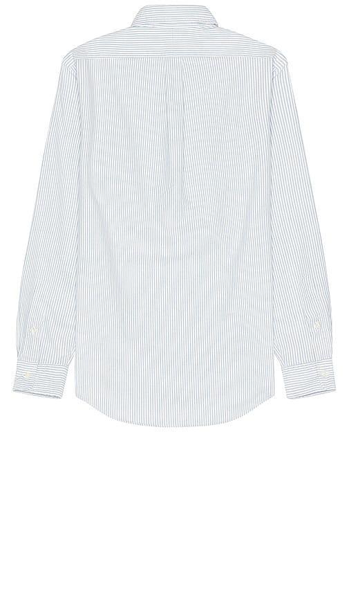 Polo Ralph Lauren Oxford Sport Shirt in Blue & White Stripe - Blue. Size M (also in L, XL/1X). Product Image