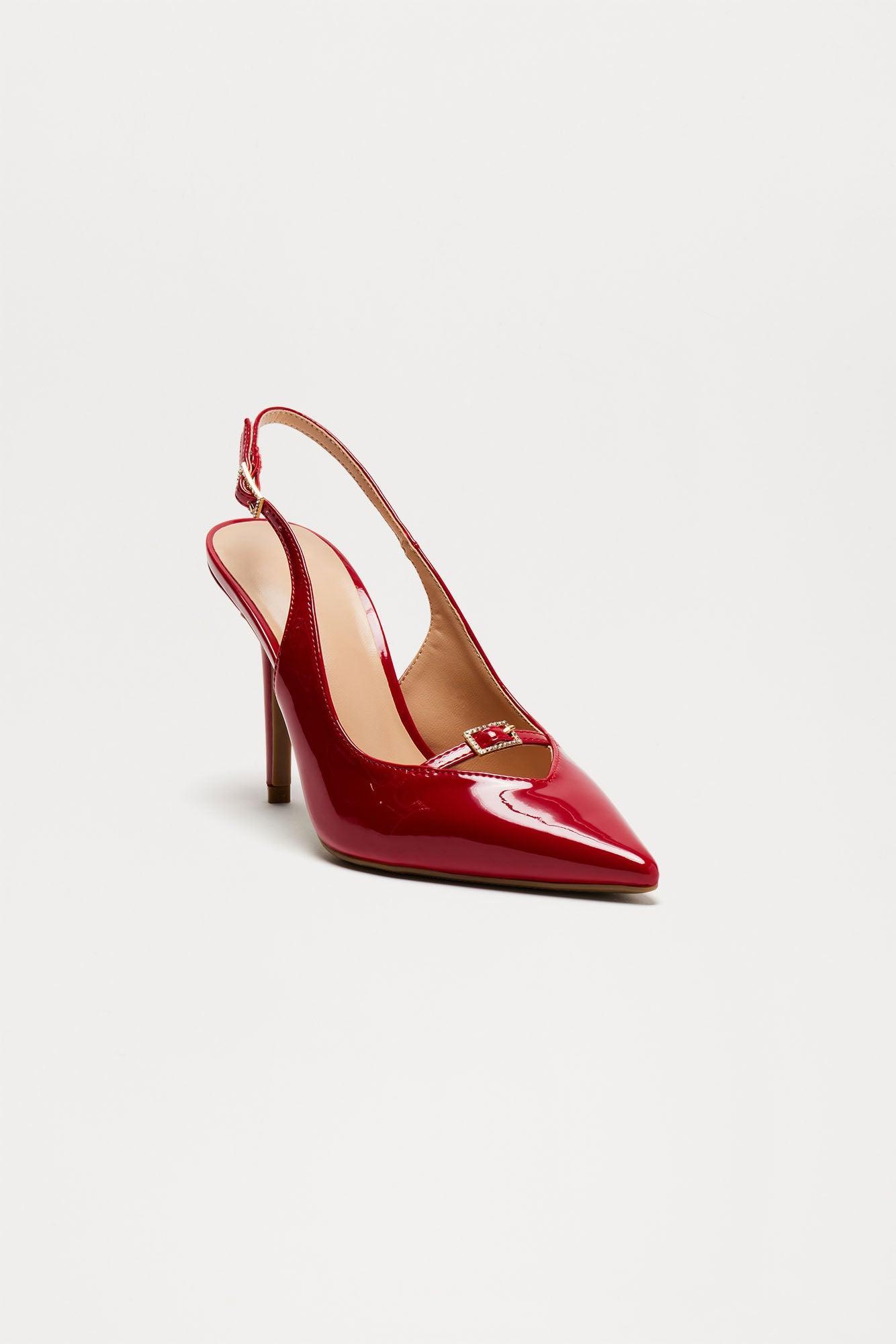 Elyna Slingback Pumps - Red Product Image