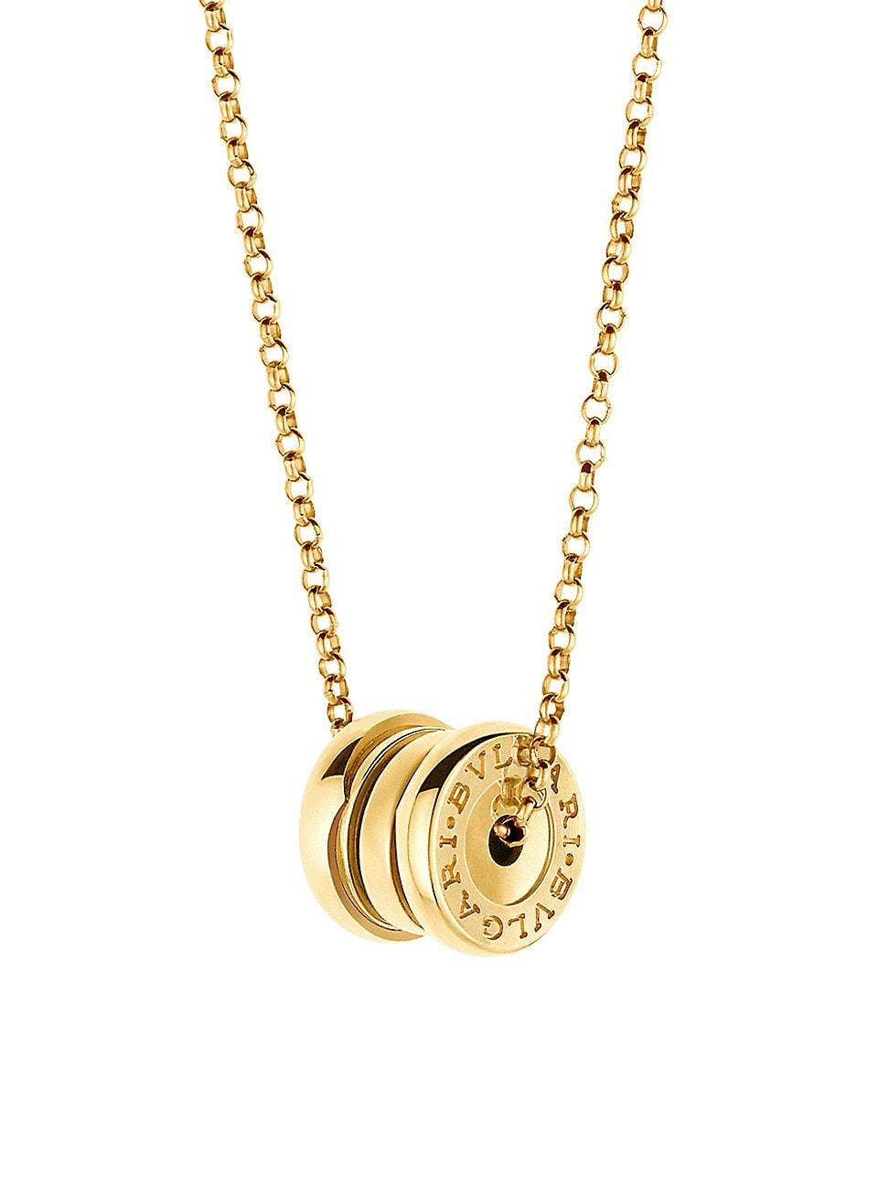 Womens B. zero1 18K Yellow Gold Spiral Pendant Necklace Product Image