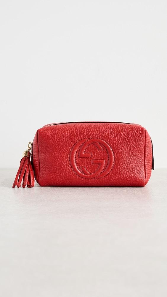 What Goes Around Comes Around Gucci Red Leather Soho Pouch | Shopbop Product Image