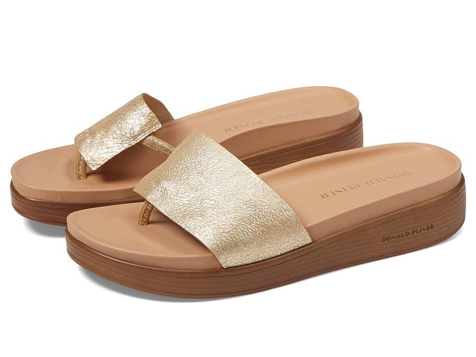 Donald Pliner Fifi Leather Platform Wedge Thong Sandals Product Image