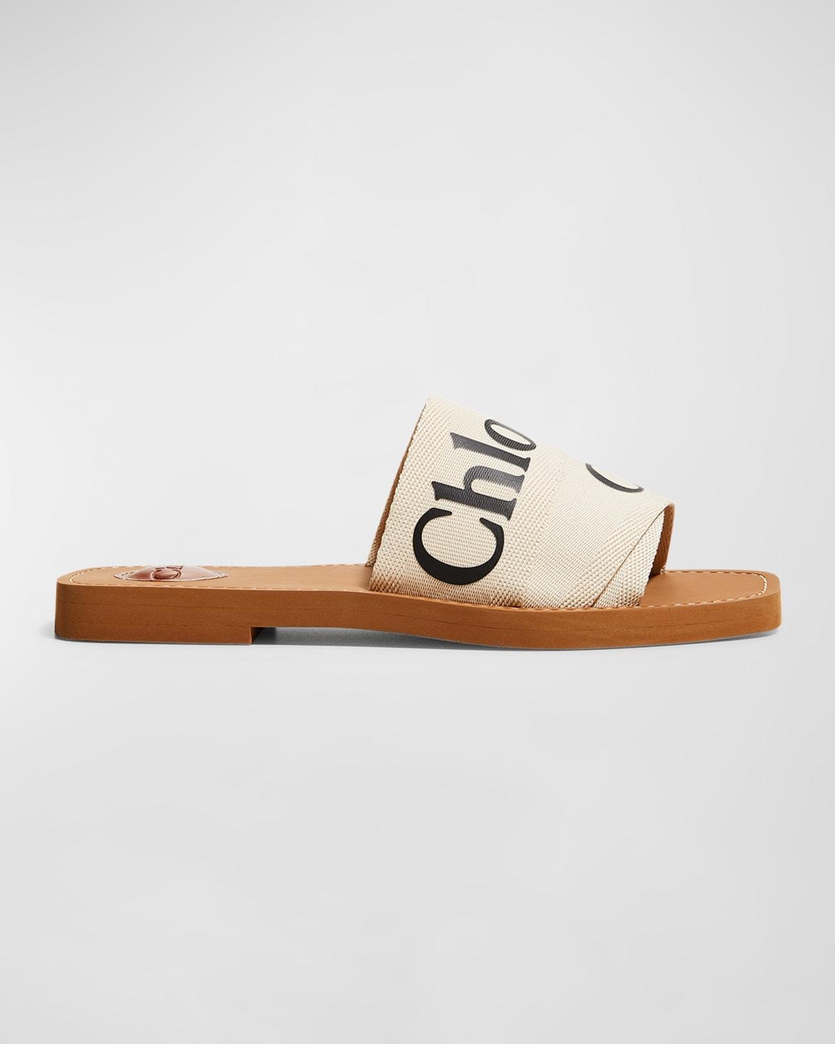 Woody Flat Logo Ribbon Slide Sandals Product Image