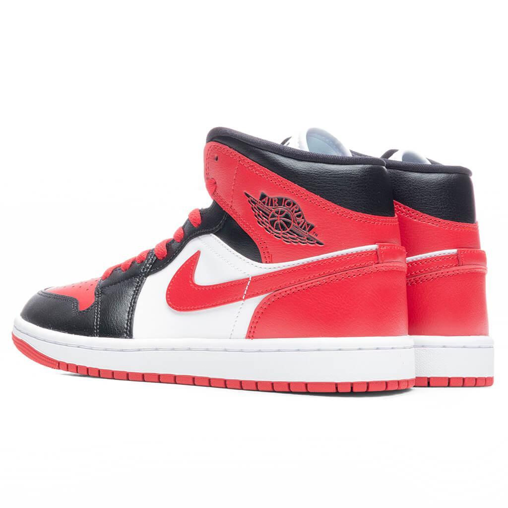 Air Jordan 1 Mid Women's - Black/Gym Red/White Female Product Image