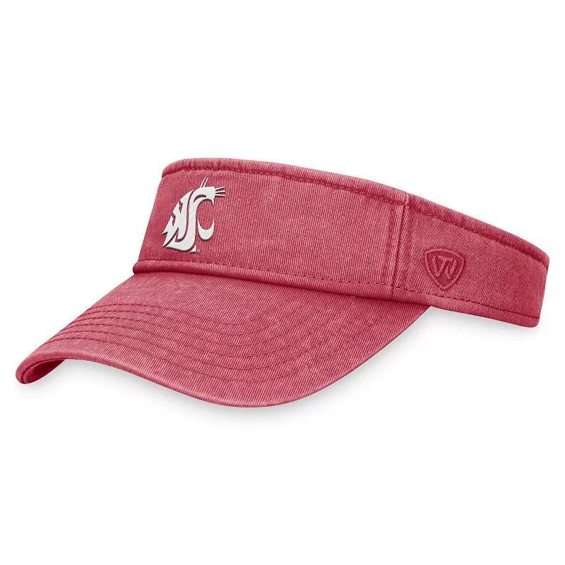 Mens Top of the World Crimson Washington State Cougars Terry Adjustable Visor Product Image