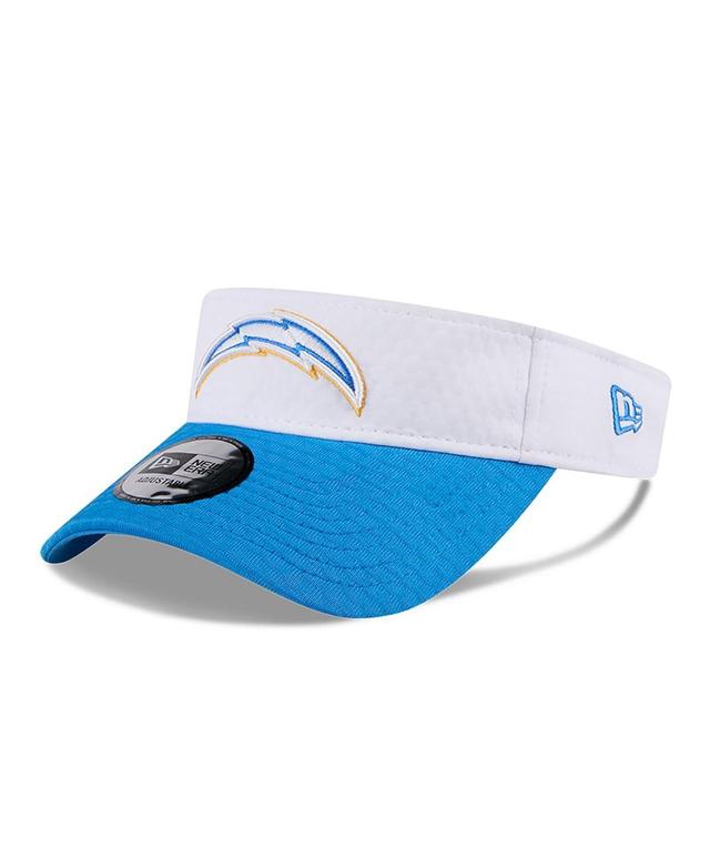 New Era Mens White Los Angeles Chargers 2024 Nfl Training Camp Adjustable Visor - White, Powder Blue Product Image