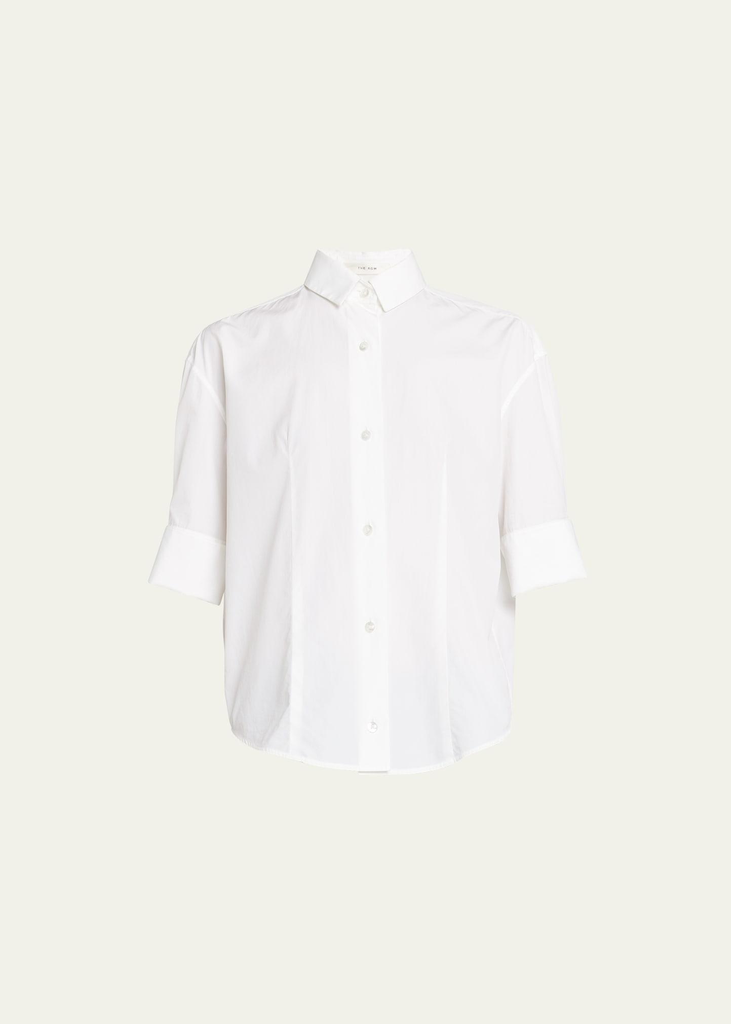 The Row Carpazi Cotton Poplin Button-Up Shirt Product Image