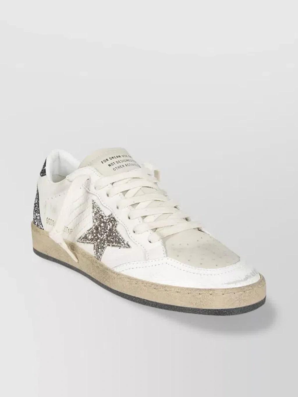 GOLDEN GOOSE Multicolor Leather Ball Star Sneakers In White Product Image