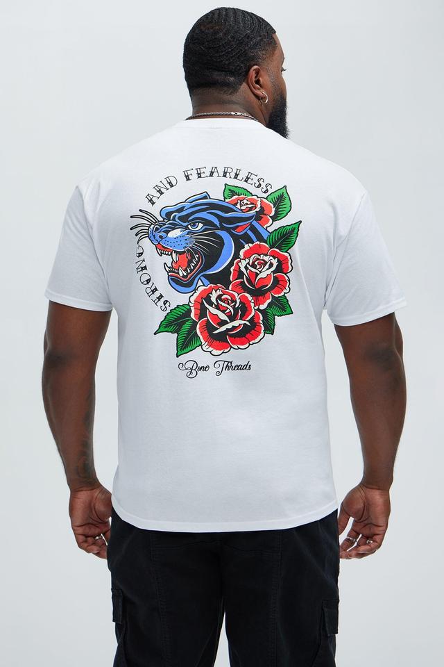 Strong And Fearless Short Sleeve Tee - White Product Image