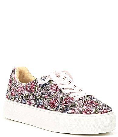 Betsey Johnson Sidny Crystal Pav Platform Sneaker Product Image