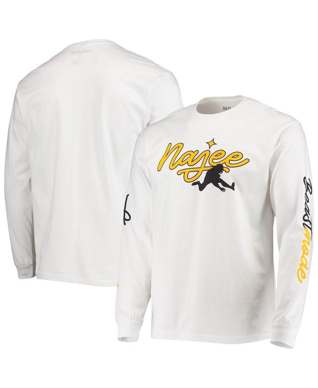 Mens Najee Harris White Beast Mode Pittsburg Long Sleeve T-shirt Product Image