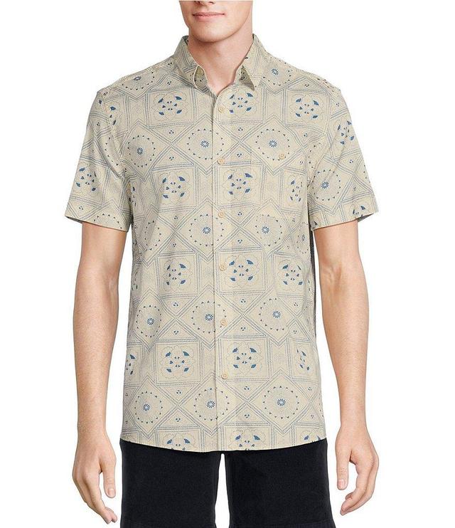 Rowm On The Range Short Sleeve Stretch Poplin Bandana Print Shirt Product Image