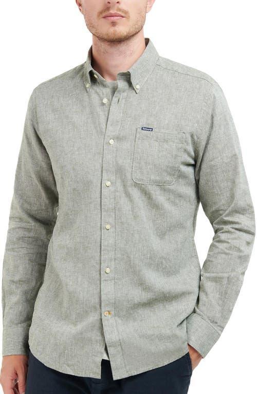 Barbour Mens Nelson Tailored-Fit Solid Button-Down Shirt Product Image