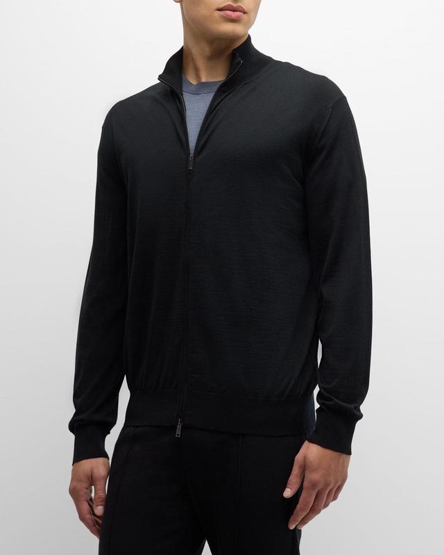 Mens High-Performance Wool Full-Zip Sweater Product Image