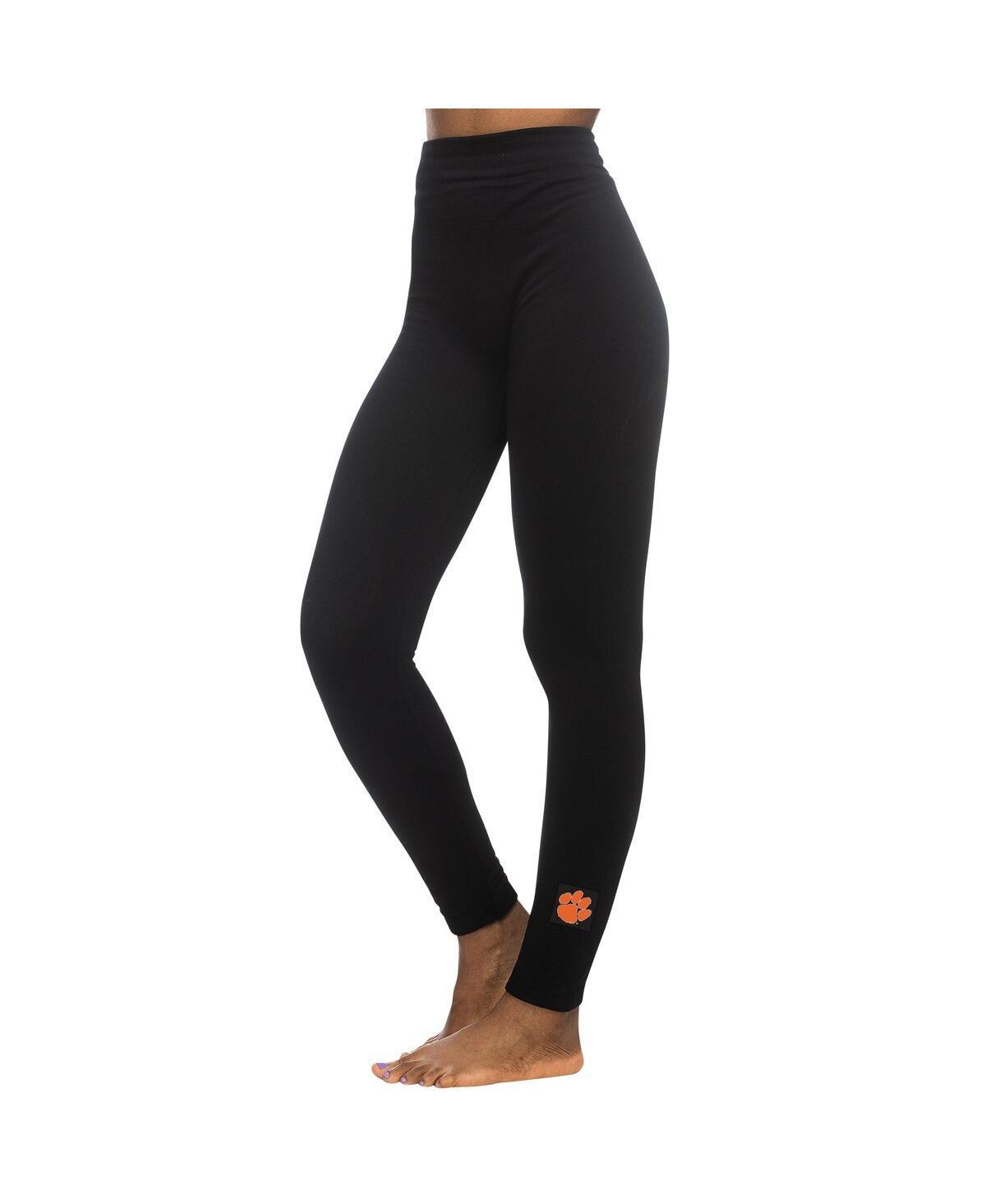 Womens ZooZatz Black Clemson Tigers Fleece Leggings Product Image