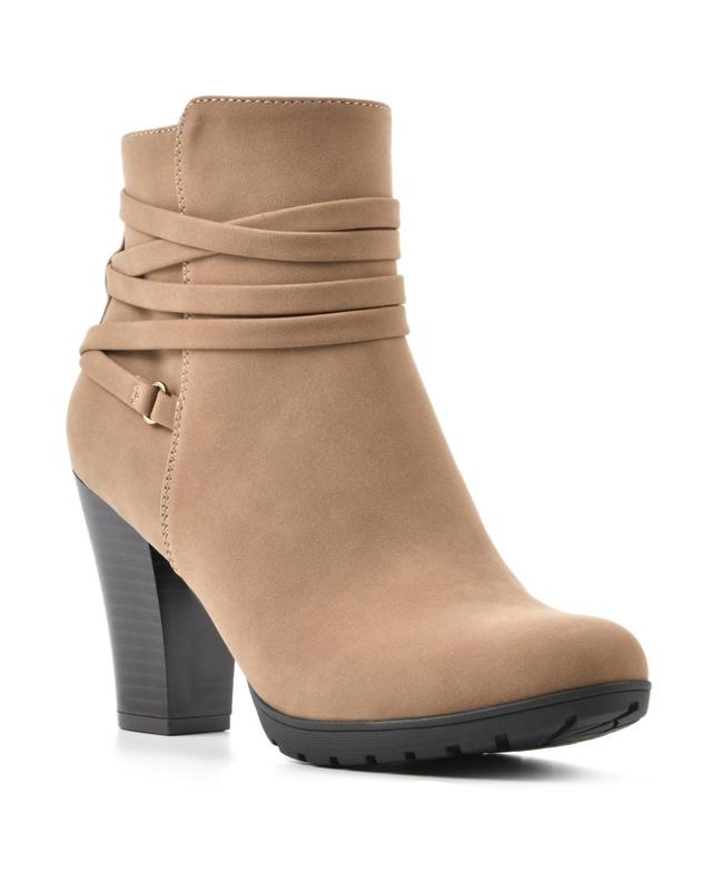 White Mountain Womens Spade Heeled Booties - Chestnut Product Image