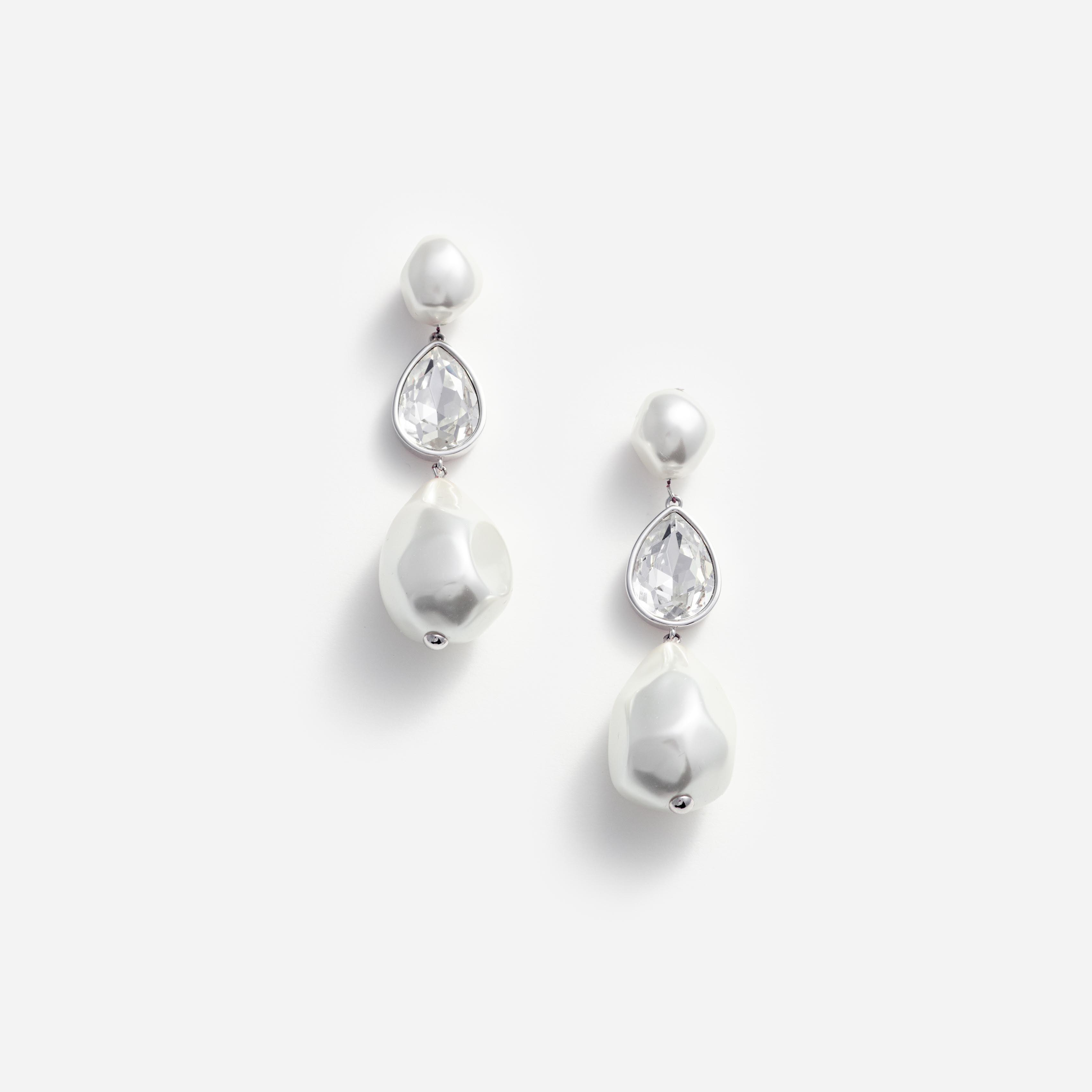 Pearl Crystal Droplet Earrings product image