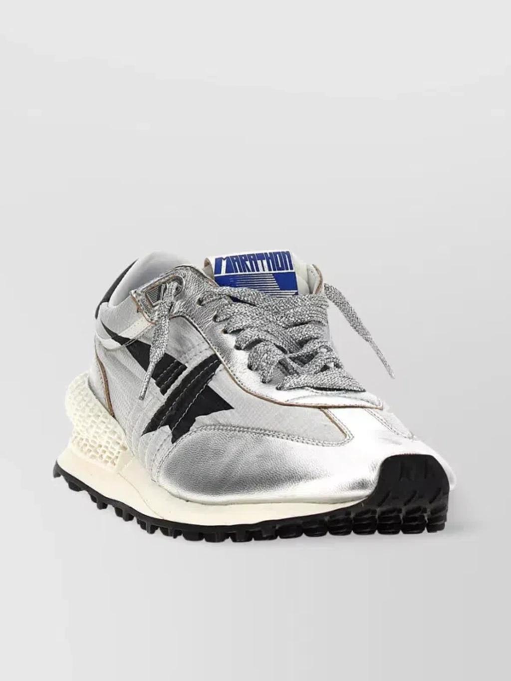 GOLDEN GOOSE Running Marathon Nylon Upper Laminated Toe In Metallic Product Image