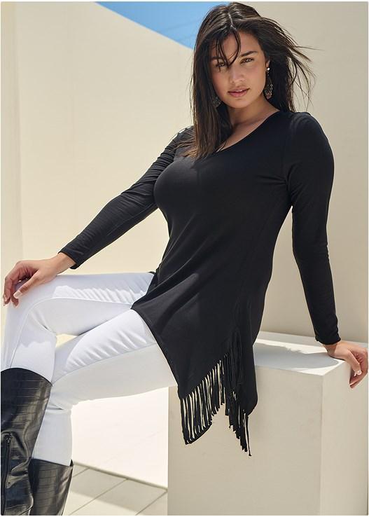 Fringe Detail Tunic Top Product Image