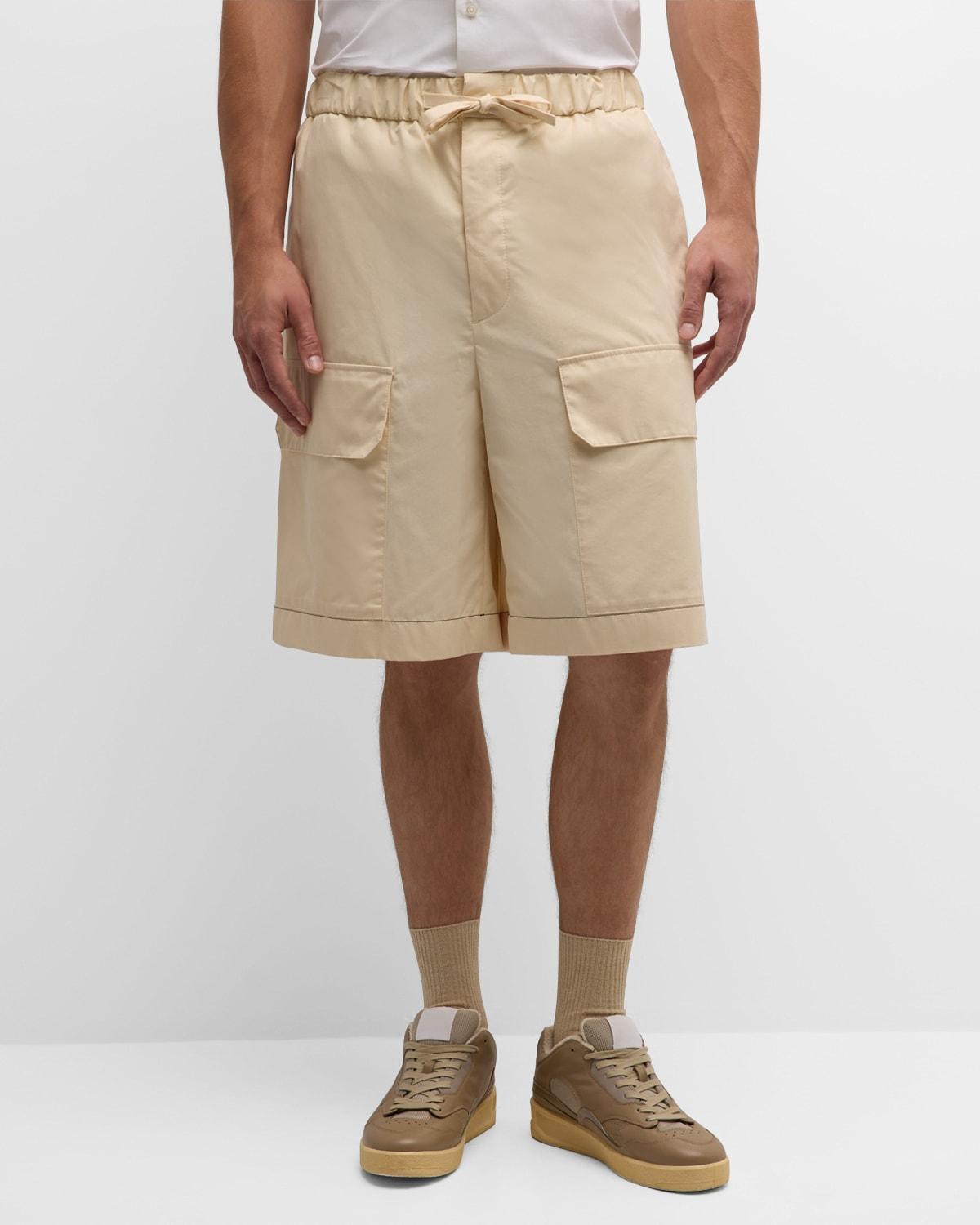 Mens Contrast-Stitch Drawstring Shorts Product Image