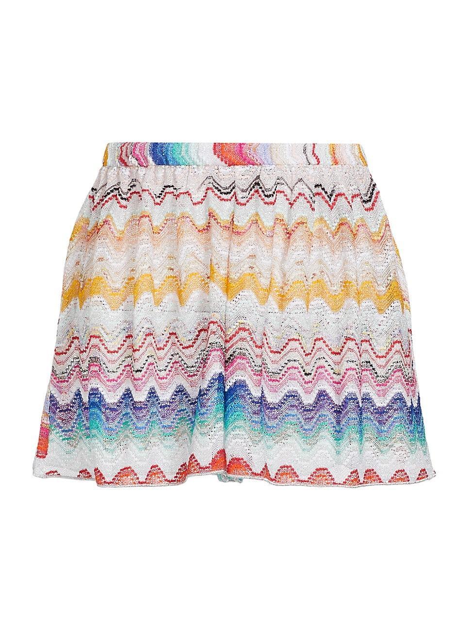 Womens Zigzag Knit Shorts Product Image