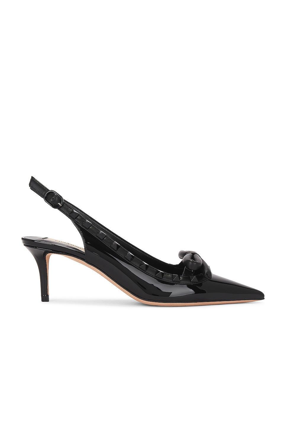 Valentino Garavani Rockstud Bow Sling Back Pump in Black Product Image