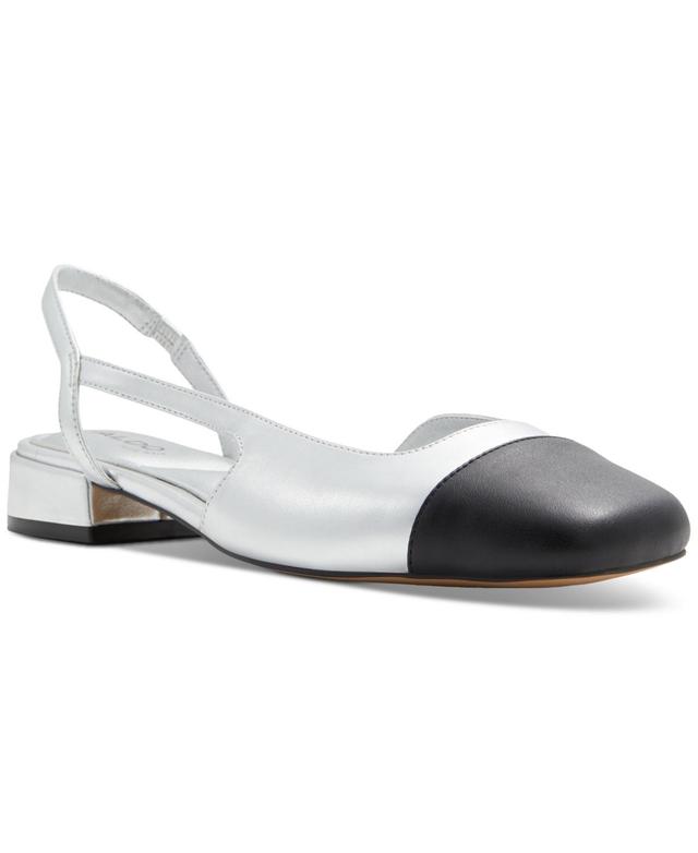 Aldo Womens Amandine Slingback Cap Toe Block-Heel Flats Product Image