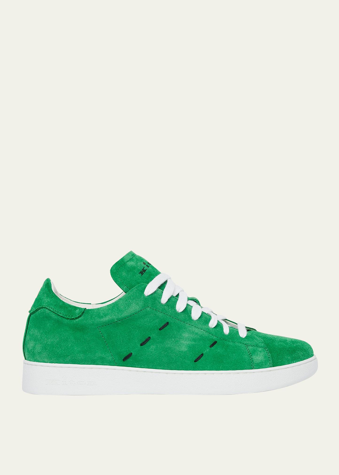 Mens Calf Suede Low-Top Sneakers Product Image