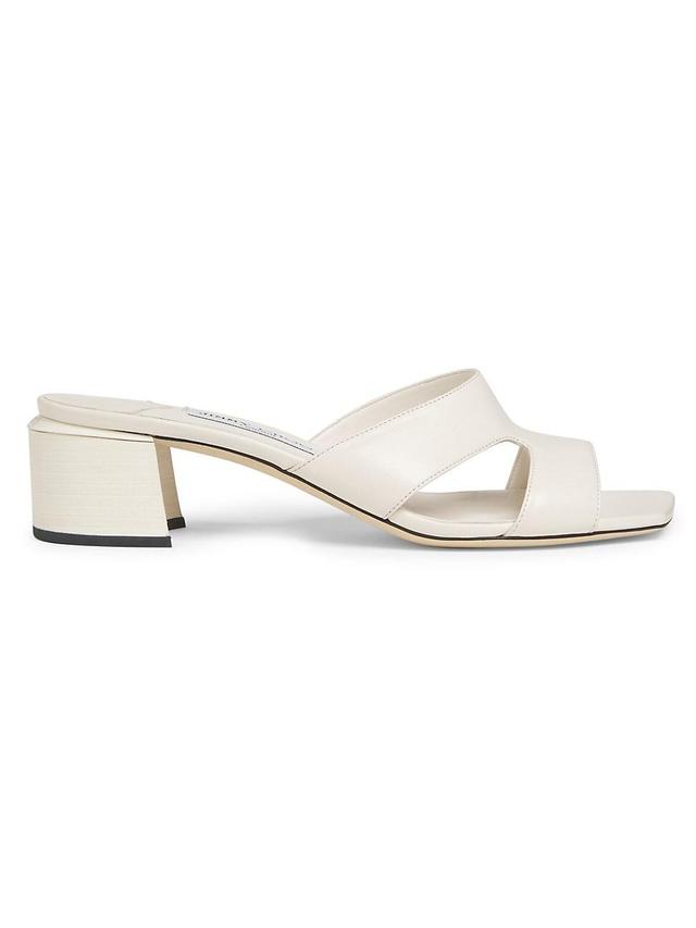 Womens Ellison 45MM Open-Toe Leather Mules Product Image