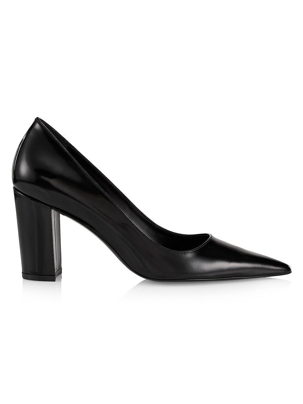 Womens Stuart 85MM Leather Block Pumps Product Image